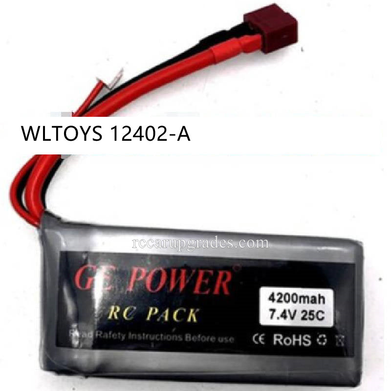 7.4V Lipo 4200mAh Battery Parts for the WLtoys 12402-A RC Car